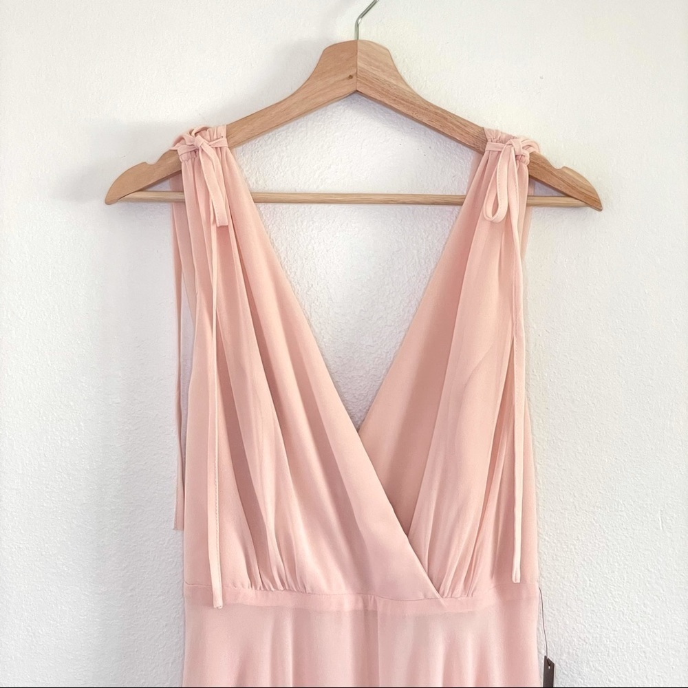 NWT Lulus Dance the Night Away Lovely Blush Pink Backless Maxi Dress Gown Large - Picture 7 of 16